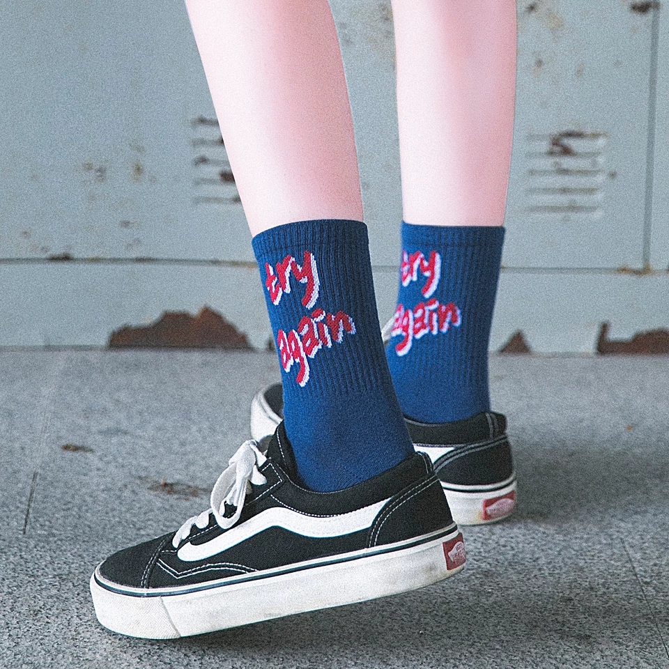 韩版 纯棉 复古街头 可爱 春秋长袜