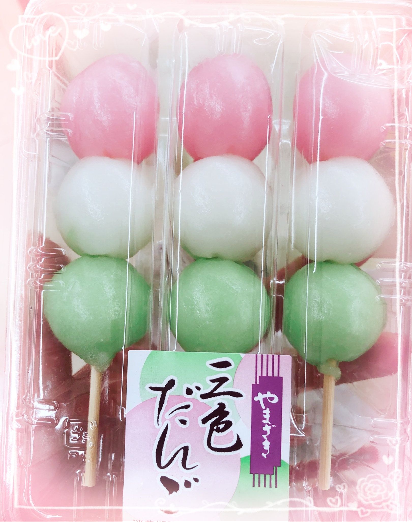 日本进口零食三色麻薯团子糯米糍