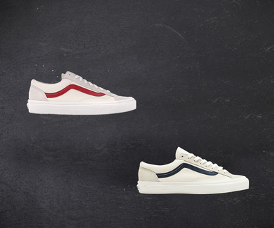 VANS万斯 权志龙GD同款红白条帆布滑板鞋